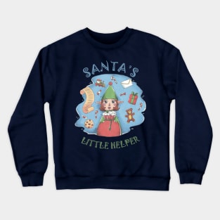 Santas Little Helper - Happy Christmas and a happy new year! - Available in stickers, clothing, etc Crewneck Sweatshirt